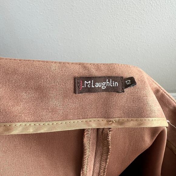J. McLaughlin Jodhpur Riding Pants Womens 12 Tan Camel Suede Mid Rise Equestrian - Picture 6 of 7